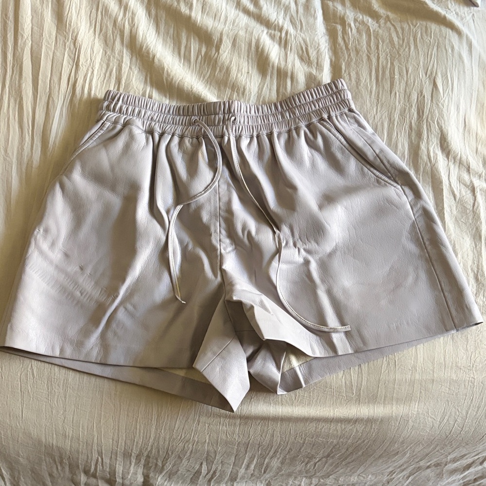 Good American Light Gray Athletic Shorts